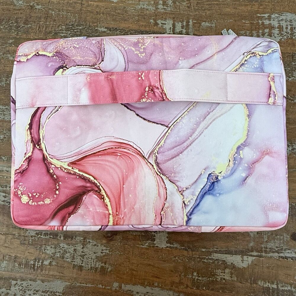 Mosiso Large 16” Laptop & Tablet Storage Sleeve In Pink Purple Marble Print New - Picture 5 of 8